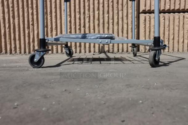 Rubbermaid® 1881750 Laundry Cart, 8-bushel collapsible X-Cart, vinyl bag, casters, brand new, out of original packaging.