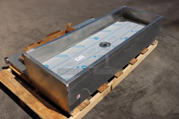 Brand new Eagle Group PCP-4 ice-cooled cold food table, 63.5&quot;, with galvanized undershelf, open base, un-assembled on pallet.