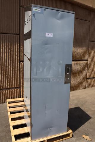 BRAND NEW Regency 600SMC25SD stainless steel mop sink cabinet, 25.25"x22.63"x84", with 8" faucet. Scratch-n-dent condition.