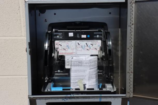 BRAND NEW American Specialties 10-646924A recessed automatic paper towel dispenser, battery-operated, with 12-gallon waste receptacle.