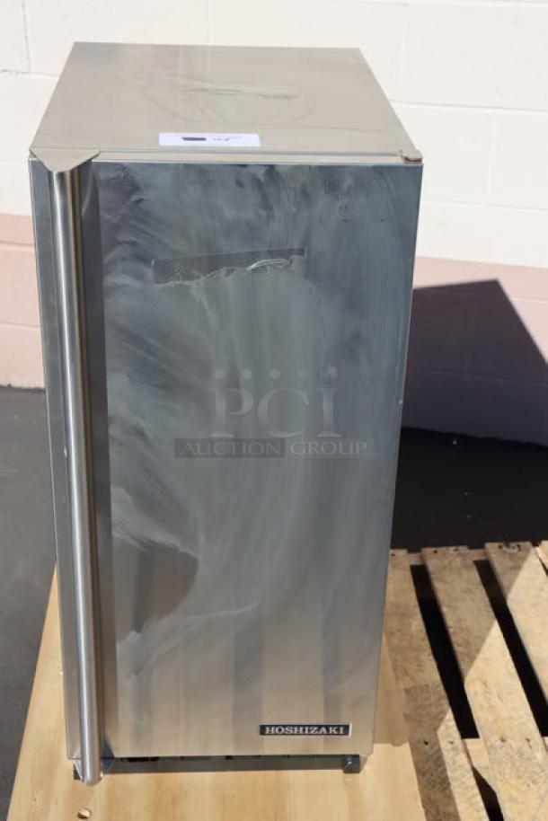 Brand new Hoshizaki AM-50BAJ undercounter ice machine, air cooled, 51 lb. capacity, out of packaging, minor pieces may be missing.