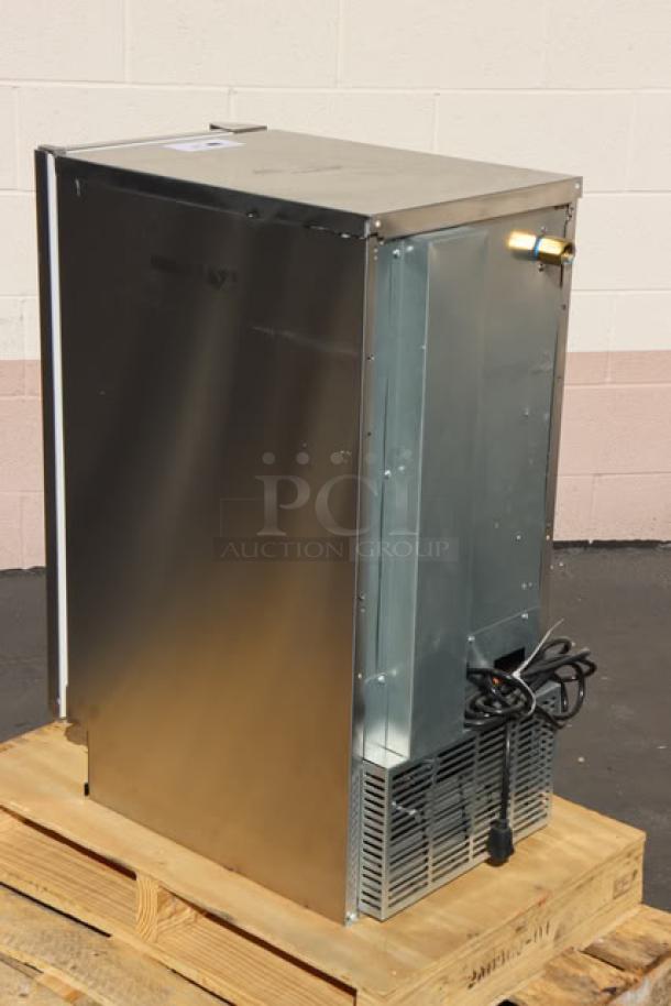 Hoshizaki AM-50BAJ ice machine, 51 lb. capacity, air-cooled, undercounter, 115V, new condition, serial P24207H.