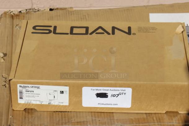 Sloan Optima 3335016 sensor faucet, new in box. Polished chrome, 5 3/8" spout, solar-powered, 0.5 GPM aerated spray.