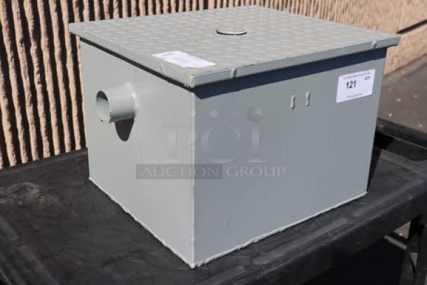 BRAND NEW Zurn Elkay GT2700-15-2NH grease trap, 15 GPM, 30 lb. capacity with 2" no-hub connections. Out of packaging.