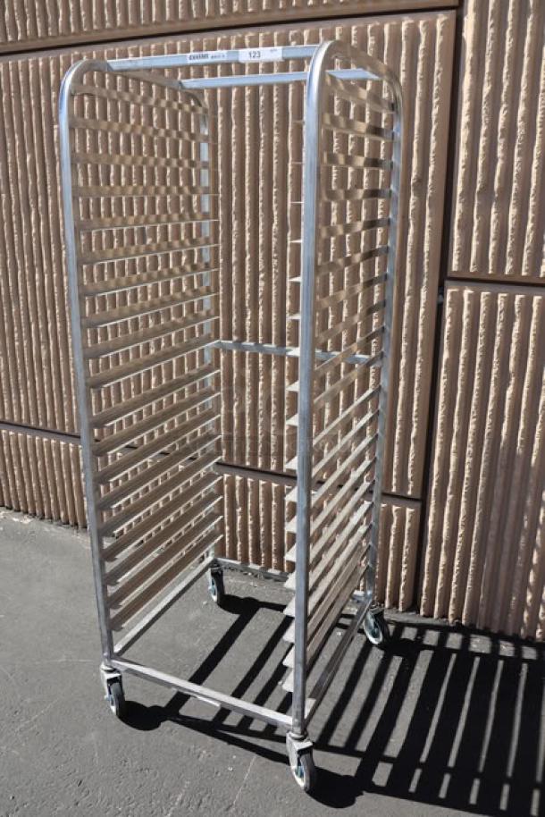 Channel SSPR-3S 38 Pan Side Load Stainless Steel Steam Table Pan Rack, new with a bend, scratch-n-dent condition.