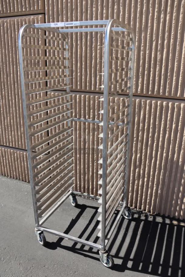 Channel SSPR-3S stainless steel steam table pan rack, side load, holds 38 pans, scratch-n-dent with bend, brand new.