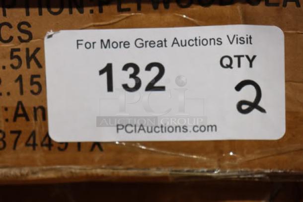 New 2 cartons of Lancaster Table & Seating 164CUSHMTLVN vintage wood seats. Each carton has 5 seats. Total 10 seats.