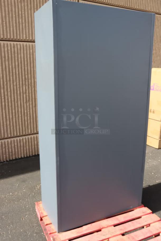 Brand new Durham Mfg steel storage cabinet, 36"x24"x84", model 2500-4S-95, scratch-n-dent, 4 shelves, 16-gauge.