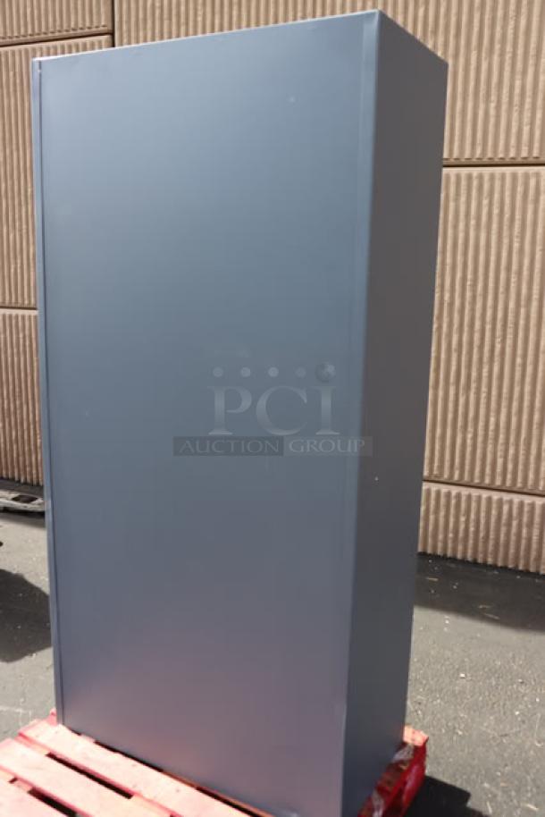 BRAND NEW Durham Mfg 36"x24"x84" steel storage cabinet, model 2500-4S-95, 4 shelves, scratch-n-dent condition.