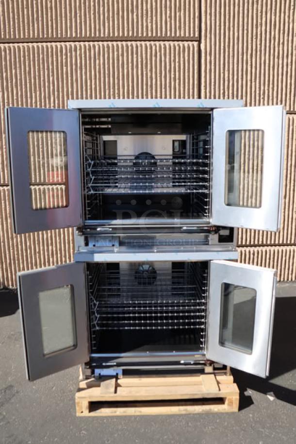 Brand new Imperial Range PCVE-2 double-deck electric convection oven, out of packaging, possible scratches and dents.