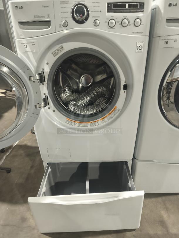 LG WM2650HWA SteamWasher™ front-load washer, tested and working, features Direct Drive motor, various cycles, good condition.