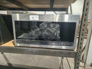 BRAND NEW SCRATCH AND DENT GE Profile 2.1 cu ft microwave, model PVM9005SJ8SS, stainless steel, over-the-range, sensor cooking.