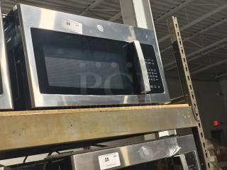 BRAND NEW SCRATCH AND DENT - GE 1.6 cu ft Over-the-Range Microwave Oven, Model PVM9005SJ8SS, minor exterior wear.
