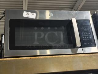 BRAND NEW GE 1.6 cu ft Over-the-Range Microwave Oven, Model PVM9005SJ8SS, stainless steel, slight cosmetic scratches.