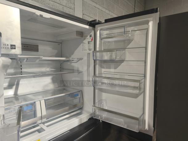 Frigidaire Gallery 21.5 cu ft counter-depth 4-door French door refrigerator, model GRMC2273CF04, new with adjustable shelves.