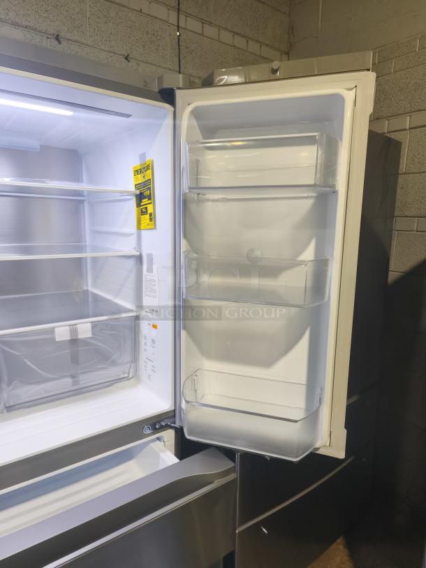 LG Counter-Depth MAX™ French Door Refrigerator, Model LF24Z6530S, features 3-door layout, new condition, spacious interior storage.