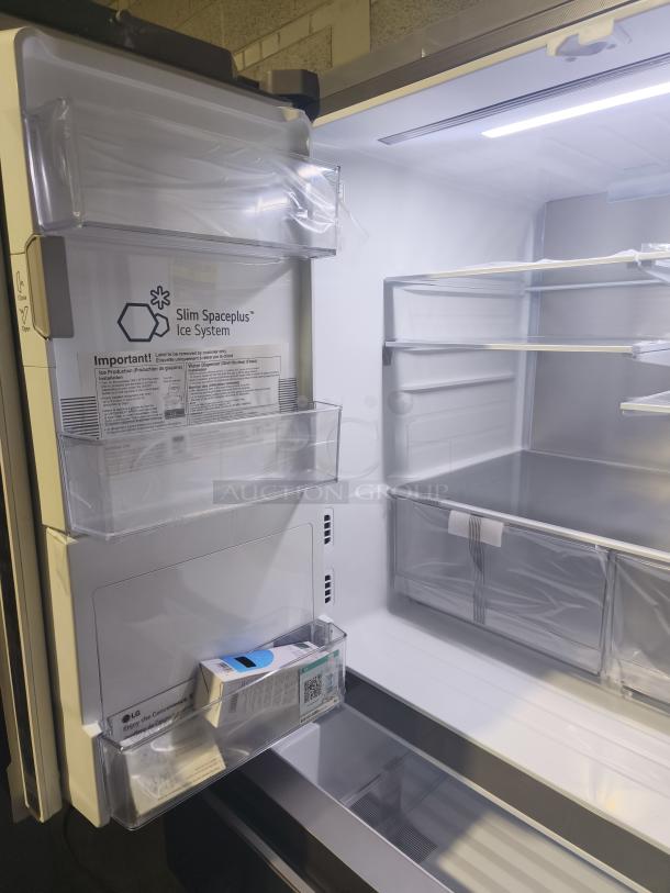 LG Counter-Depth MAX™ French Door Refrigerator, model LF24Z6530S, new condition, showcasing Slim Spaceplus™ Ice System.