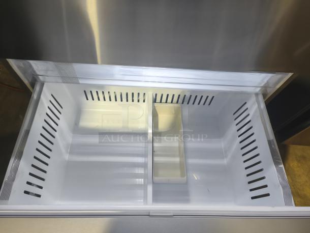 LG Counter-Depth MAX™ French Door Refrigerator, model LF24Z6530S, new with a 3-door layout, spacious interior.