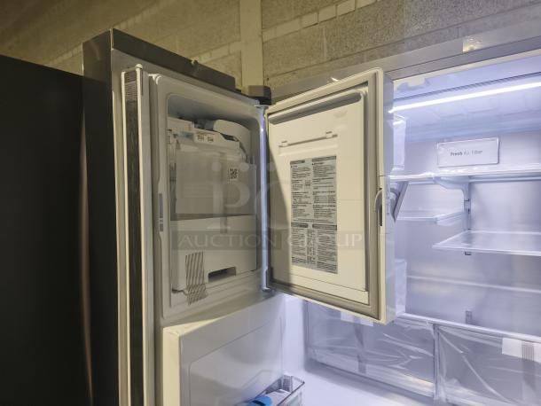LG Counter-Depth MAX™ French Door Refrigerator, model LF24Z6530S/00, new condition, 3-door layout, visible fresh air filter.