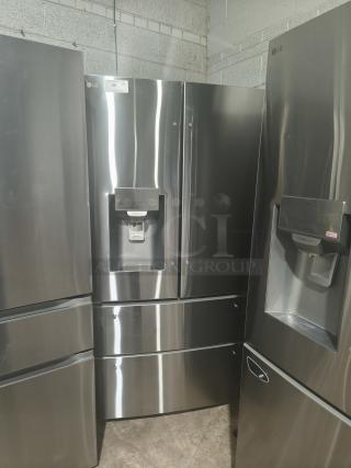 LG 27.8 cu ft 4-Door Smart French Door Refrigerator, LRMXS2806S/05, stainless steel finish, Craft Ice™ feature, new condition.