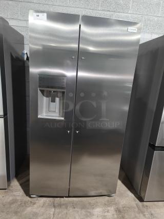 NEW Frigidaire Gallery 25.6 cu ft Side-by-Side Refrigerator, model GRSS2652AF, stainless steel, with ice/water dispenser.