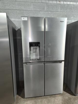 NEW Whirlpool WRQC7836RZ 36-Inch 4-Door Counter Depth Refrigerator with In-Door Ice & Water. Stainless steel finish.