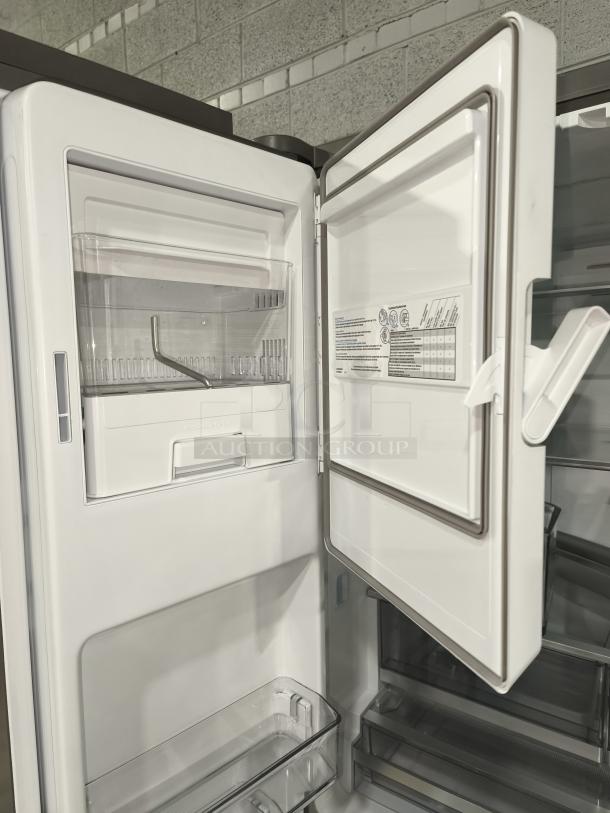 Whirlpool 36-Inch French Door Refrigerator, Model WRFF3536SZ, new condition, in-door filtered water and ice maker.