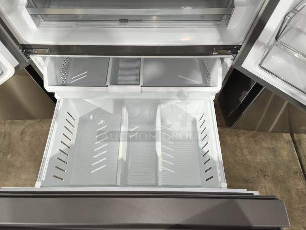 Whirlpool 36-Inch French Door Refrigerator WRFF3536SZ, new condition, in-door filtered water and ice maker.