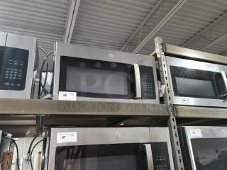 BRAND NEW GE 1.6 cu ft over-the-range microwave, model JVM3162RJSS, scratch and dent condition, stainless steel finish.