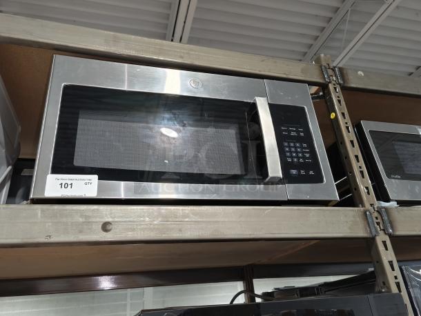 Brand new GE JVM3162RJSS 1.6 cu ft over-the-range microwave, stainless steel, scratch and dent, keypad control.
