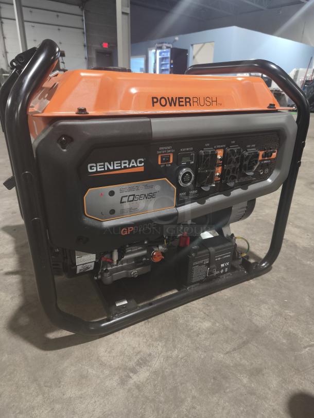 Generac GP9200E Portable Generator, 9200 running watts, 11,250 peak watts, COsense technology, excellent condition.