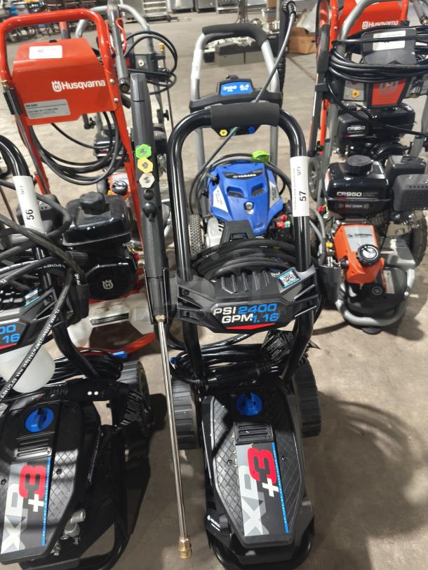 AR Blue Clean XP3-2400 Electric Pressure Washer, tested and working, featuring PSI 2400, GPM 1.16; sturdy condition.