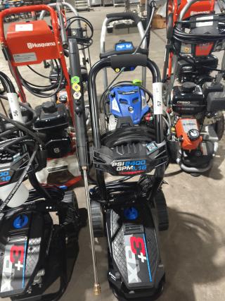 AR Blue Clean XP3-2400 Electric Pressure Washer, tested and working, featuring PSI 2400, GPM 1.16; sturdy condition.