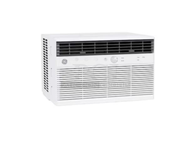 BRAND NEW GE AWCS24WWL 24,000 BTU Smart Window Air Conditioner, white, with minor scratches and dents, front view.