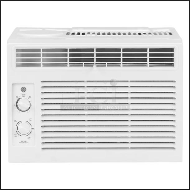 BRAND NEW GE 5000 BTU Mechanical Window Air Conditioner, Model AWFS05BWL, for small rooms, scratch and dent condition.
