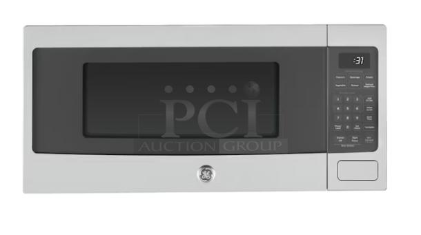 Brand new GE Profile PEM31SFSS 1.1 cu ft countertop microwave, stainless steel, scratch and dent condition.