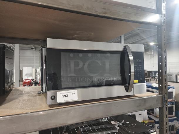 BRAND NEW GE 1.6 cu. ft. Over-the-Range Microwave Oven, Model JNM3163RJ6SS, with recirculating venting. Scratch and dent condition.