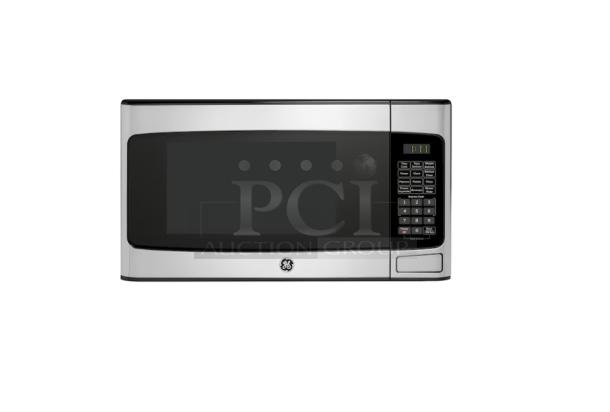 BRAND NEW GE 1.1 Cu. Ft. Countertop Microwave Oven, model GCST11N1WSS. Scratch and dent condition, stainless steel finish.