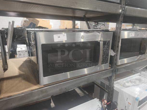 BRAND NEW GE 1.7 cu ft over-the-range sensor microwave oven, model JVM6175SK6SS, in stainless steel. Scratch and dent condition.