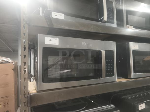 Brand new GE 1.6 cu ft Over-the-Range Microwave Oven, model JVM3162RJSS. Stainless steel finish, minor scratches, new condition.