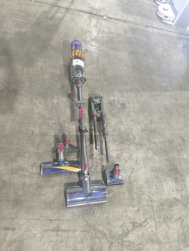 Dyson SV47 cordless vacuum with high suction power, laser head, HEPA filtration, digital motor, and 60-min runtime.