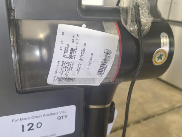 LG CordZero A9 Cordless Stick Vacuum A916BM, tested working, features visible label with product information, good condition.