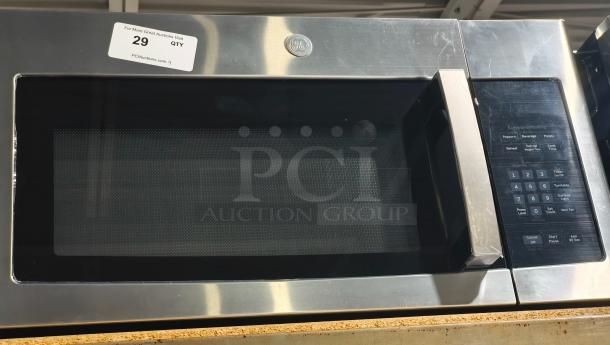 BRAND NEW GE 1.6 cu ft Over-the-Range Microwave Oven, Model PVM9005SJ8SS, stainless steel, slight cosmetic scratches.