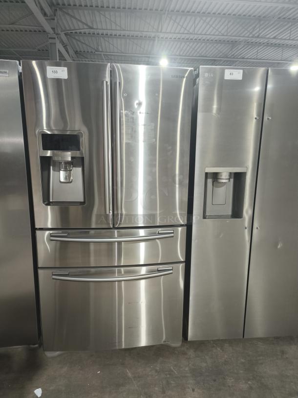 Samsung 28 cu ft 4-Door French Door Refrigerator, RF4287HARS, stainless steel, FlexZone™ Drawer, tested and working.
