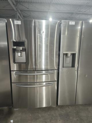 Samsung 28 cu ft 4-Door French Door Refrigerator, RF4287HARS, stainless steel, FlexZone™ Drawer, tested and working.