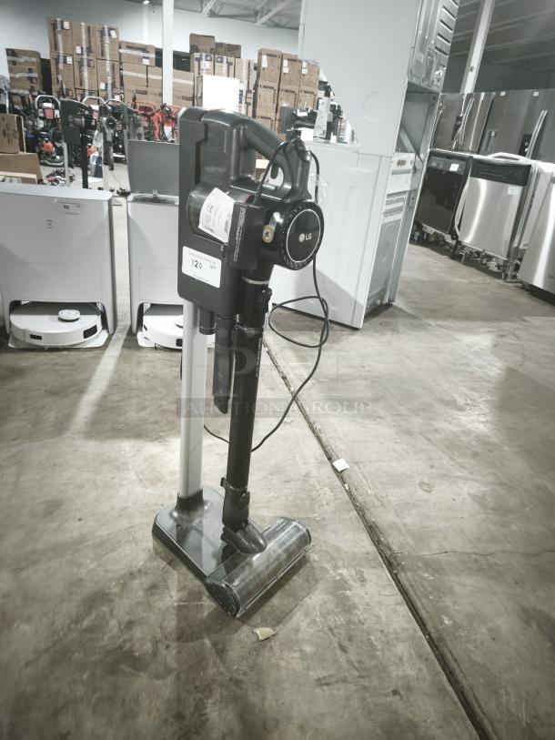 TESTED AND WORKING LG CordZero A9 Cordless Stick Vacuum, Model A916BM, in good condition, with visible labels.