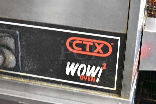 Middleby Marshall CTX DZ33I stainless steel commercial conveyor pizza oven logo, featuring "WOW!^2" design.