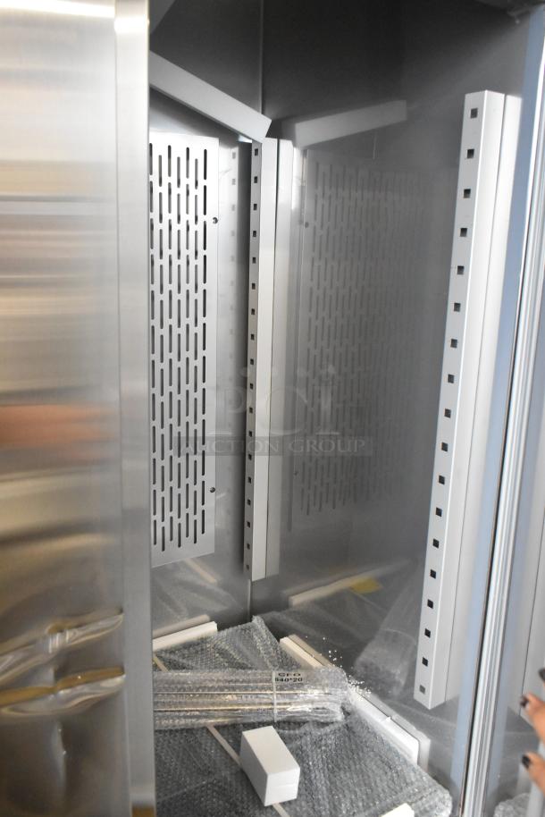 Brand new Avantco 178SS3FHC 3-door cooler, stainless steel, poly-coated racks, scratch and dent condition, 115V, 1 phase.