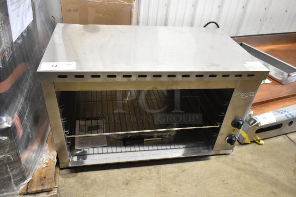 BRAND NEW 2024 Avantco 177CHSME32IM 32" stainless steel commercial electric cheese melter, 208/240V, 1 Phase.