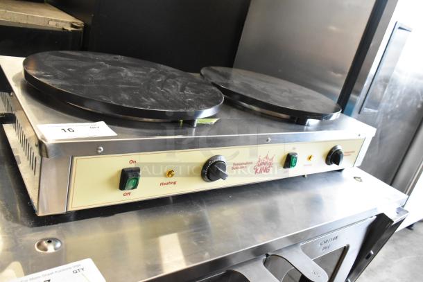 BRAND NEW 2024 Carnival King 382TCM16DBL Stainless Steel 16" Dual Crepe Maker, non-stick, 208/240V, 1 Phase, excellent condition.